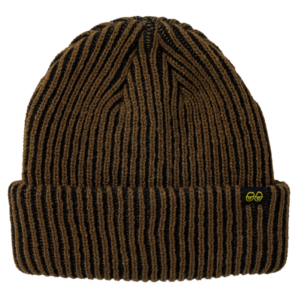 KROOKED EYES CLIP CUFF BEANIE BROWN/BLACK
