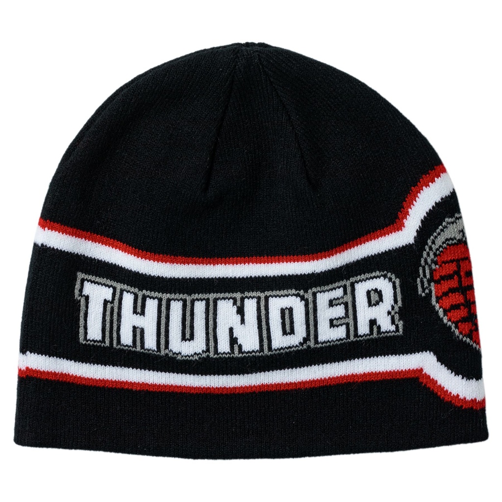 THUNDER OG GRENADE SKULLY BEANIE BLACK/RED/SILVER