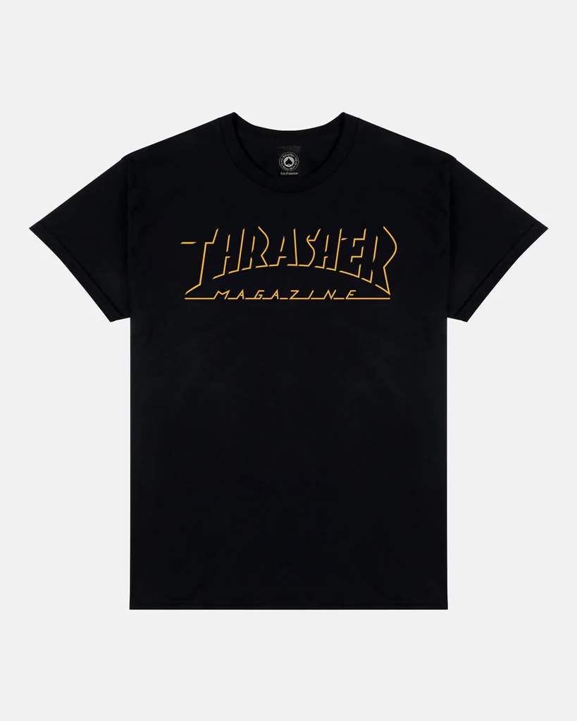 THRASHER SHADOW MAG LOGO BLACK SS L