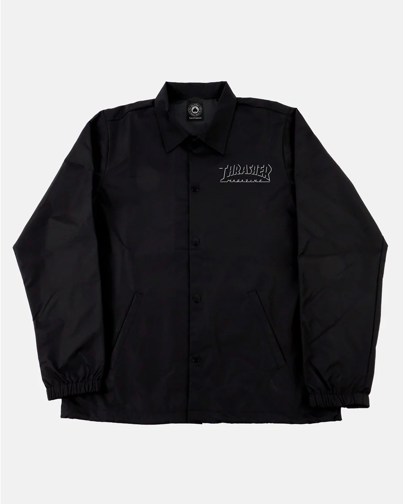 THRASHER SHADOW MAG LOGO COACH JACKET BLACK M
