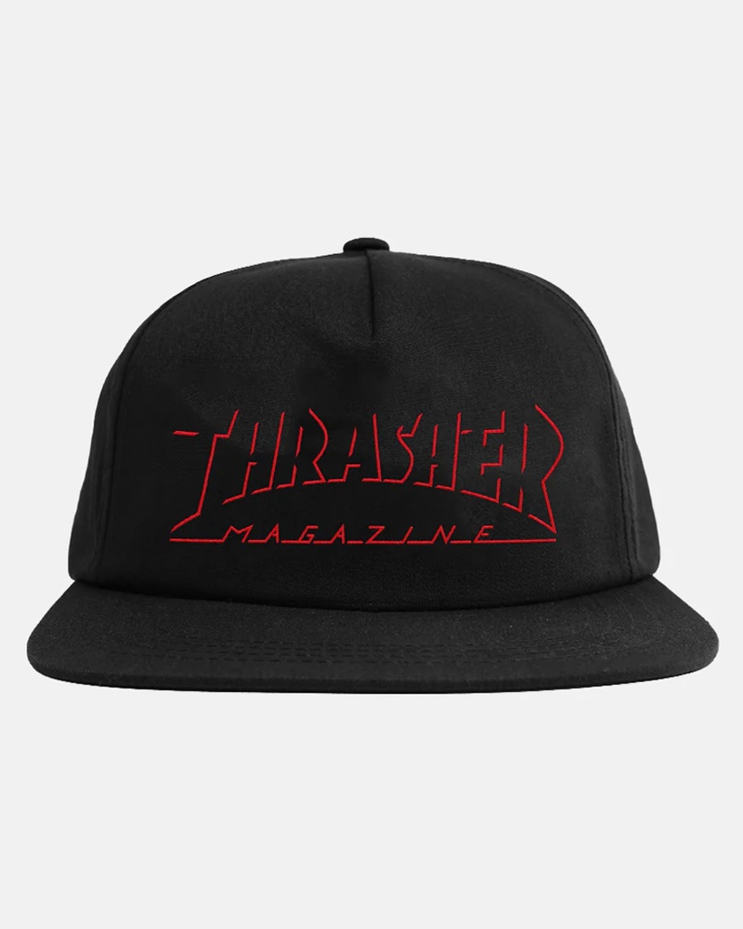 THRASHER SHADOW MAG LOGO SNAPBACK BLACK