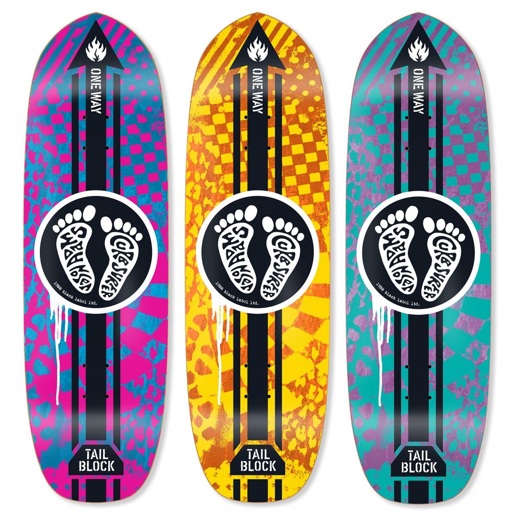BLACK LABEL JASON ADAMS CURB SURFER SHAPED DECK 9.75