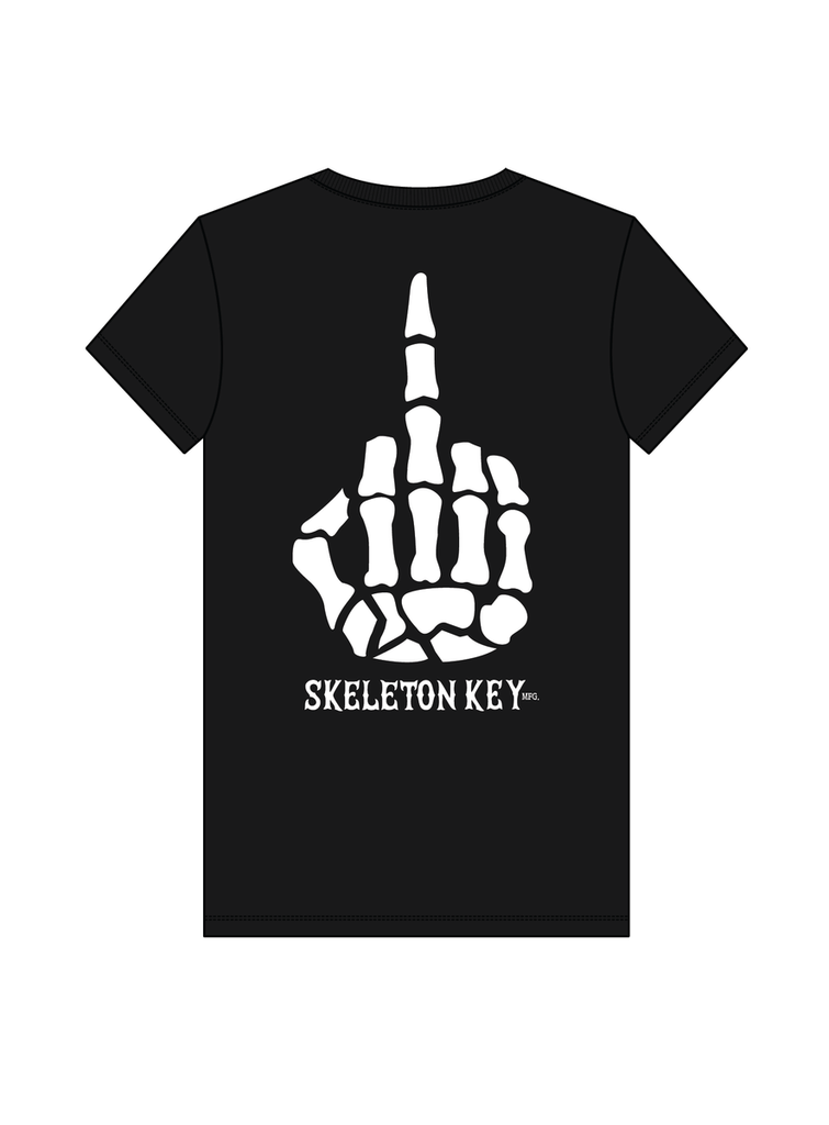 SKELETON WITH ALL DUE RESPECT BLACK SS XXL
