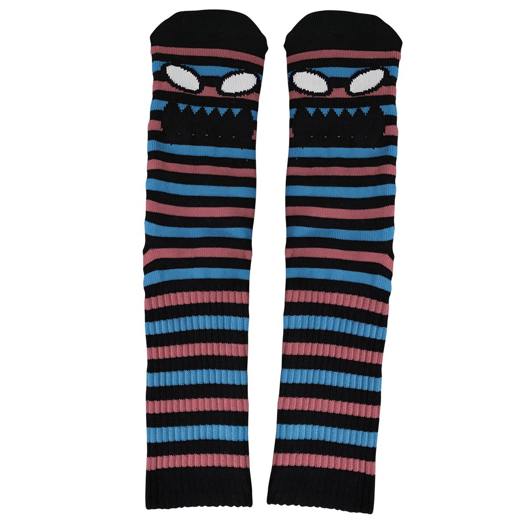 TOY MACHINE MONSTER FACE MINI STRIPES SOCKS BLUE