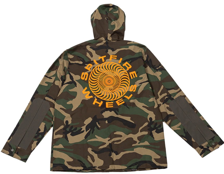 SPITFIRE CLASSIC 87 SWIRL CAMO/ORANGE HOODED JACKET L
