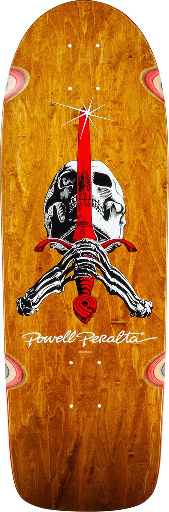 POWELL OG SKULL & SWORD SHAPED DECK HONEY BROWN 10.0 X 30.0