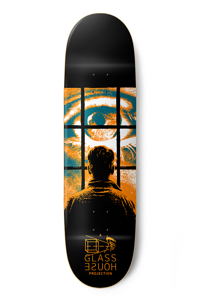 GLASS HOUSE TEAM EYE WITNESS BLACK/ORANGE DECK 8.5