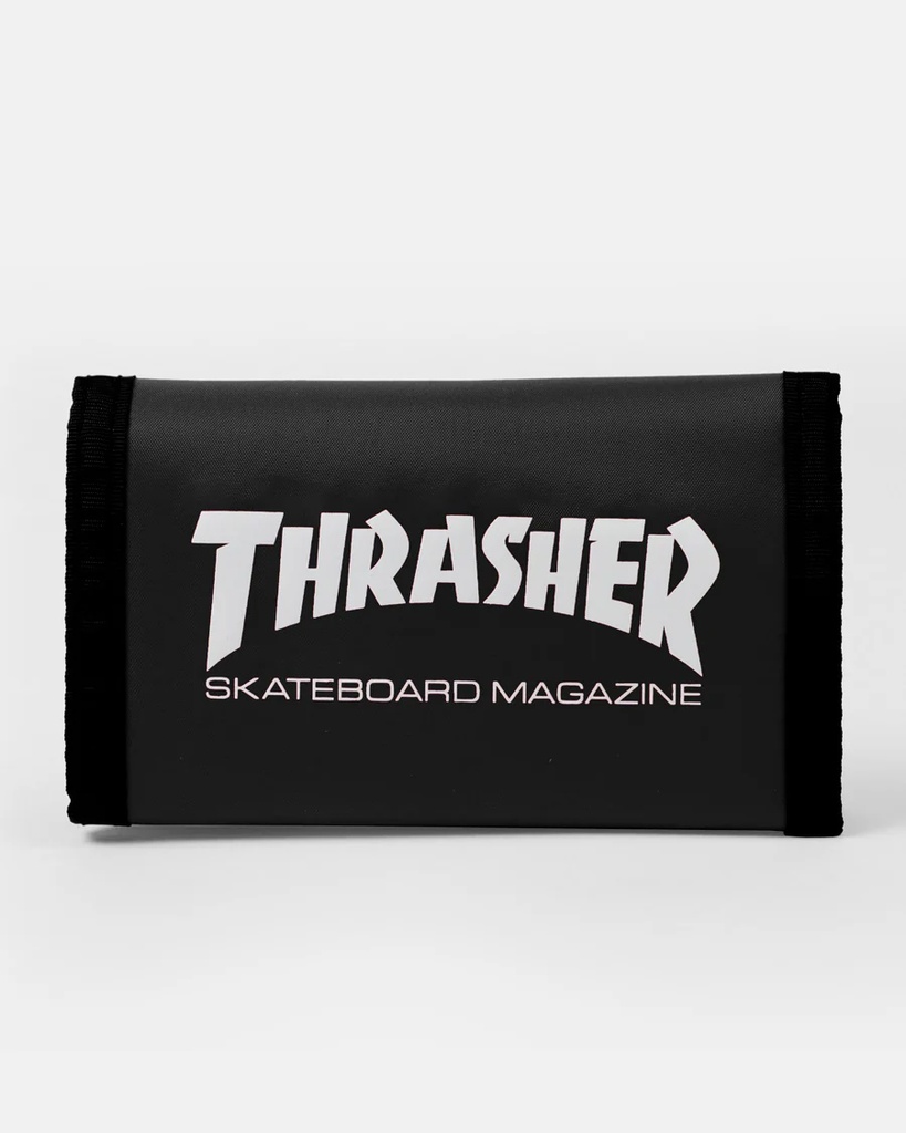 THRASHER SKATE MAG VELCRO WALLET BLACK