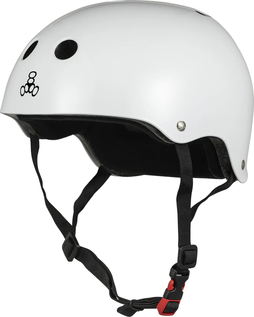TRIPLE 8 HELMET CERTIFIED SWEATSAVER WHITE GLOSSY S/M