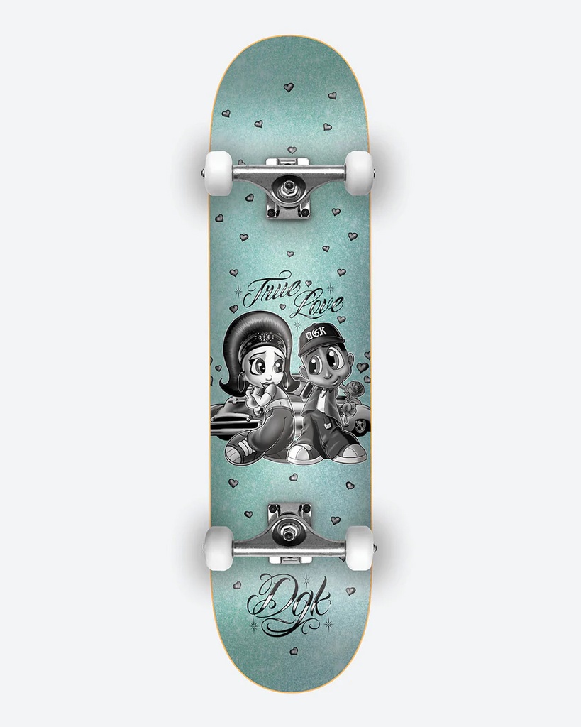 DGK FOOL FOR YOU BLUE GLITTER COMPLETE 8.25