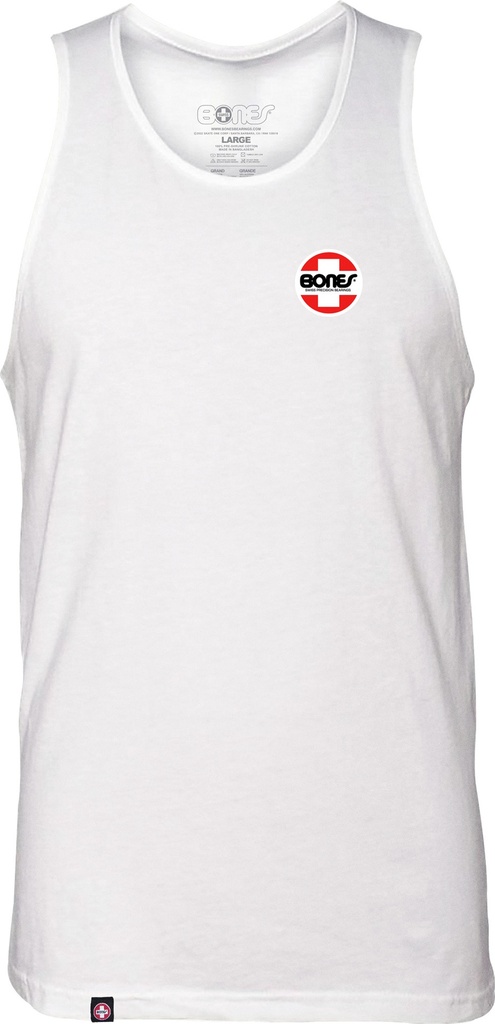 BONES OG SWISS CIRCLE WHITE TANK TOP XL