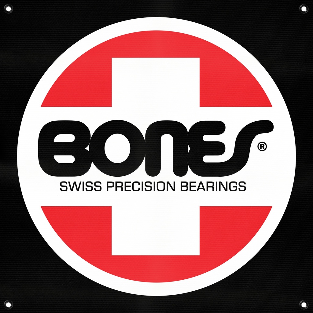 BONES BEARINGS OG SWISS CIRCLE BANNER 30" X 30"