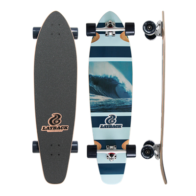 LAYBACK STORM CHASER KICK TAIL LONGBOARD COMPLETE 9.75 X 38.00