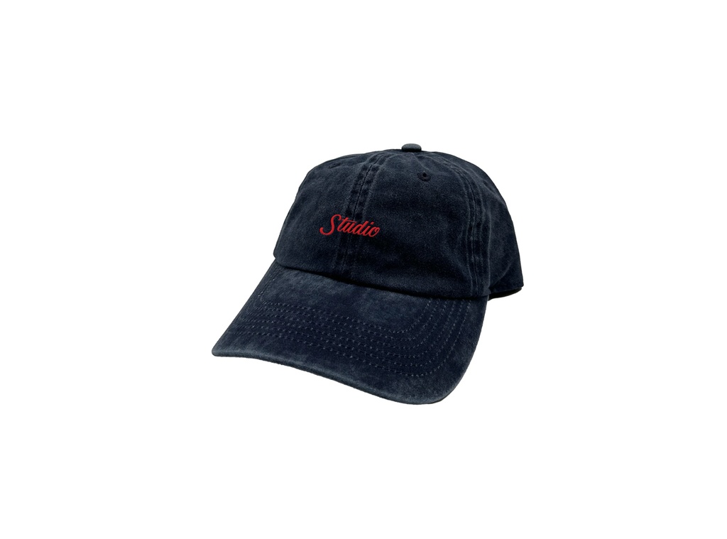 STUDIO SMALL SCRIPT 6 PANEL HAT NAVY