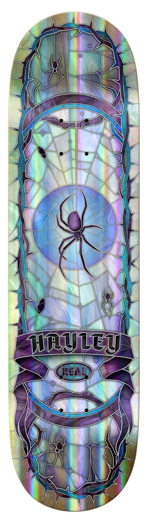 REAL HAYLEY RAINBOW HOLO CATHEDRAL DECK 8.25