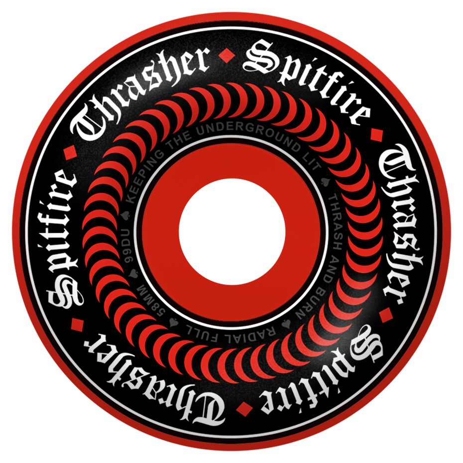 SPITFIRE FORMULA FOUR THRASHER OATH RADIAL FULL RED 58MM 99D