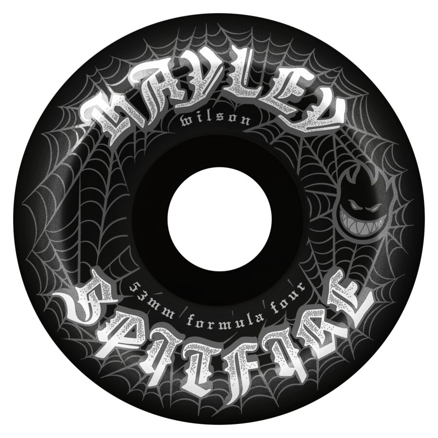 SPITFIRE FORMULA FOUR HAYLEY WILSON WEBBED CONICAL FULL BLACK 53MM 99D (Set of 4)
