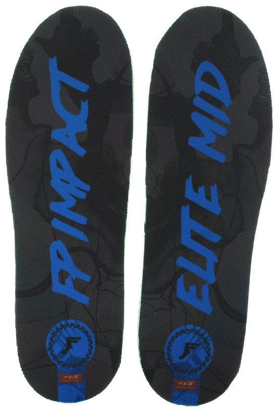 FOOTPRINT KINGFOAM ELITE BLACK CAMO/BLUE MID 5MM TOE/7MM HEEL INSOLES LARGE (8-14.5)