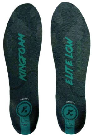 FOOTPRINT KINGFOAM ELITE QUANTUM HEEL BLACK CAMO/GREEN THIN 3MM TOE/5MM HEEL INSOLES SMALL (3-8)