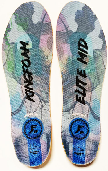 FOOTPRINT KINGFOAM ELITE QUANTUM HEEL ACTION SPORTS GEL IMPACT GREY CAMO/BLACK MID 5MM TOE/7MM HEEL INSOLES LARGE (8-14.5)
