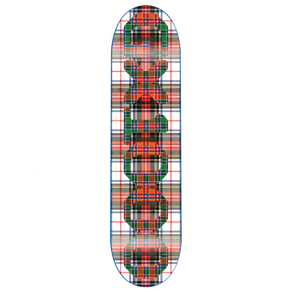 GX1000 TEAM OG LOGO TARTAN WHITE DECK 8.50