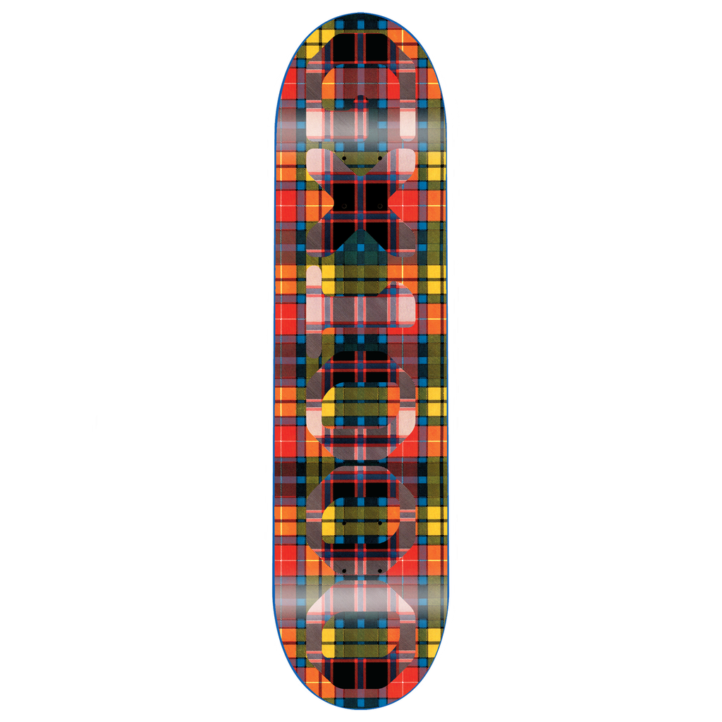 GX1000 TEAM OG LOGO TARTAN ORANGE DECK 8.25