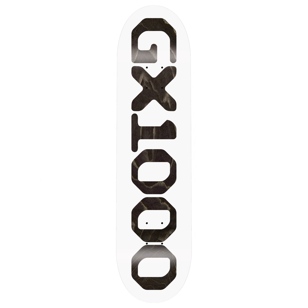 GX1000 TEAM OG LOGO WHITE/BLACK VENEER DECK 8.25