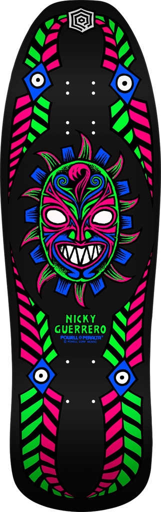 POWELL NICKY GUERRERO MASK BLACKLIGHT SHAPED DECK 10.0 X 31.75