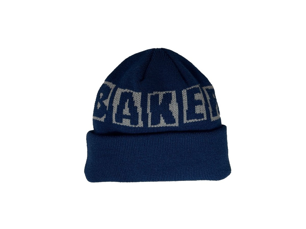 BAKER BRAND LOGO BEANIE NAVY