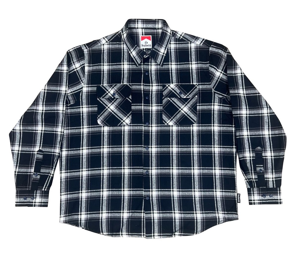 DEATHWISH CLASSIC FLANNEL BLACK/WHITE M