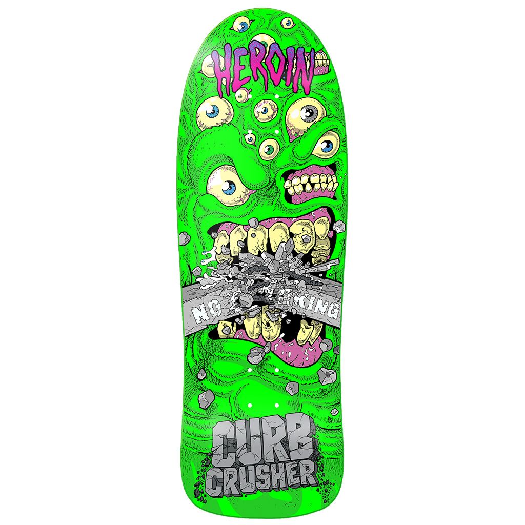 HEROIN TEAM CURB CRUSHER CHOMP SHAPED DECK 10.25