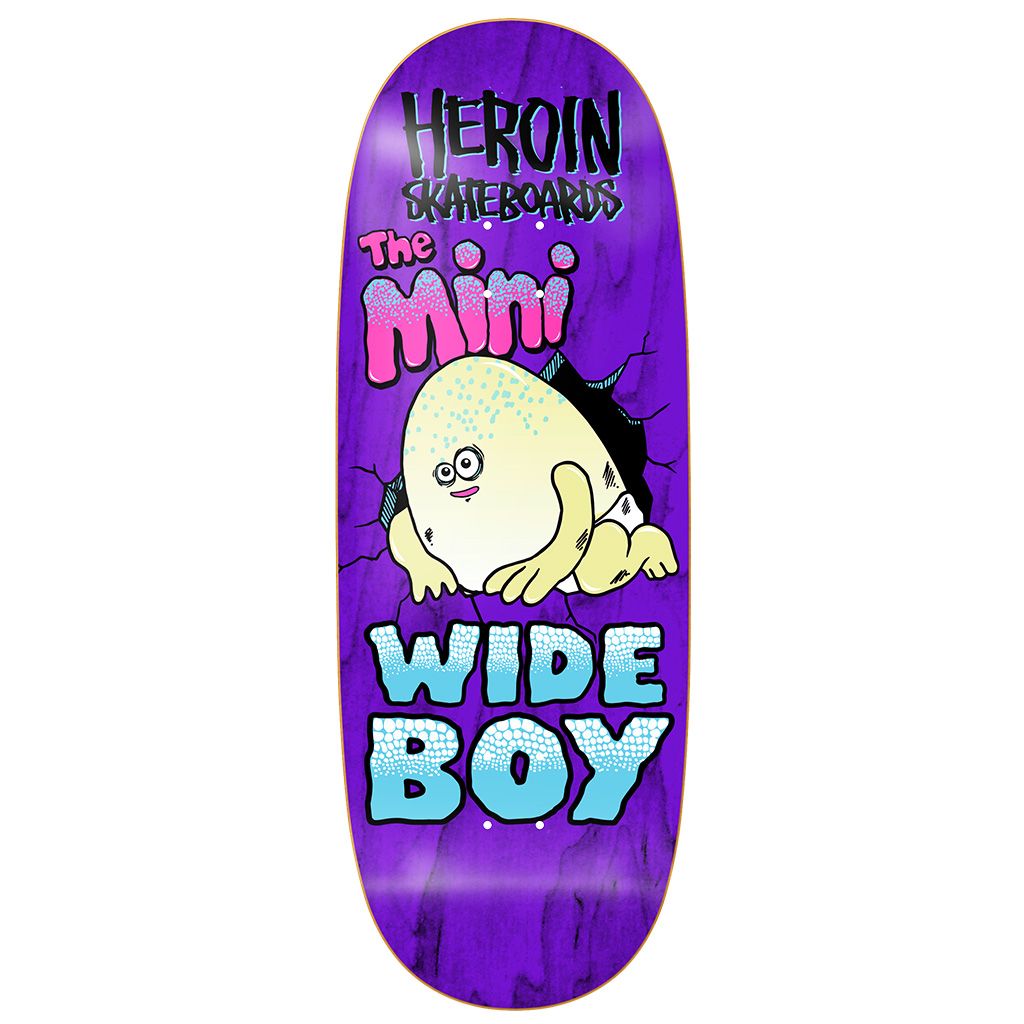 HEROIN TEAM MINI WIDE BOY SHAPED DECK 10.5 X 29.5
