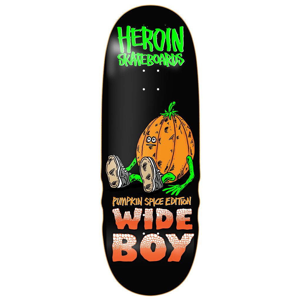 HEROIN TEAM PUMPKIN SPICE WIDE BOY SHAPED DECK 10.75