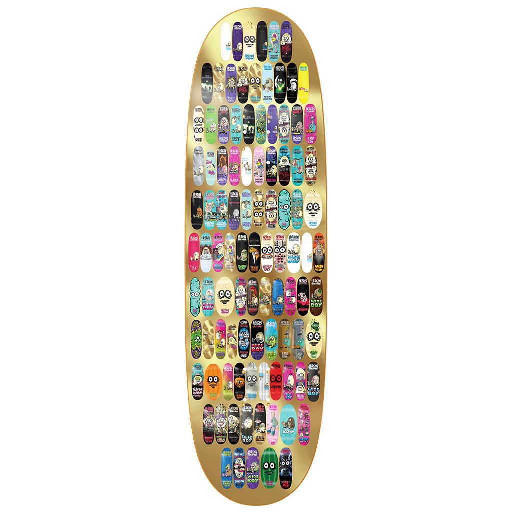 HEROIN TEAM 100TH EGG GOLD FOIL SHAPED DECK 9.125