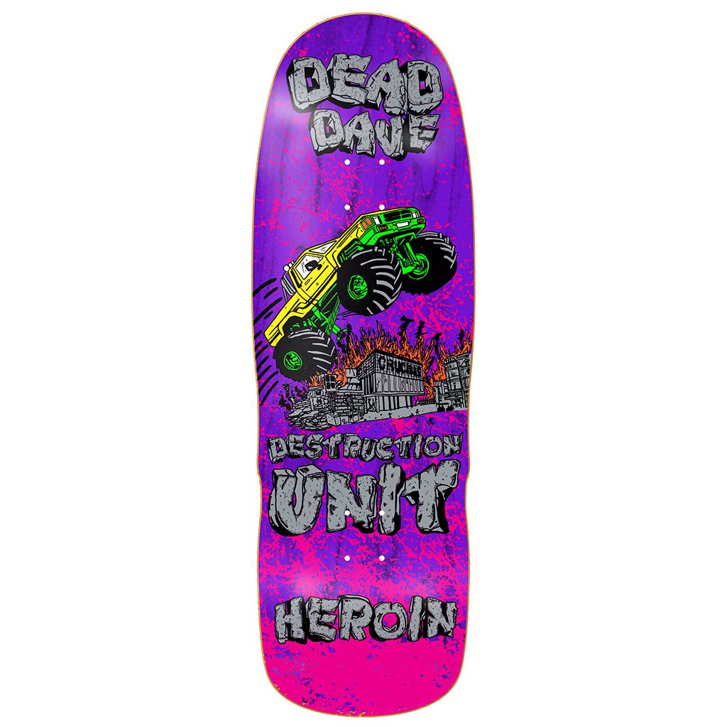 HEROIN DEAD DAVE KNOCK OFF SHAPED DECK 10.1