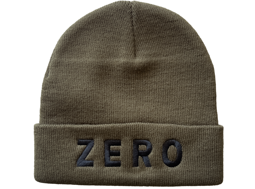 ZERO ARMY EMBROIDERED BEANIE OLIVE