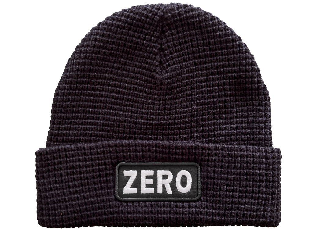 ZERO ARMY PATCH WAFFLE BEANIE BLACK