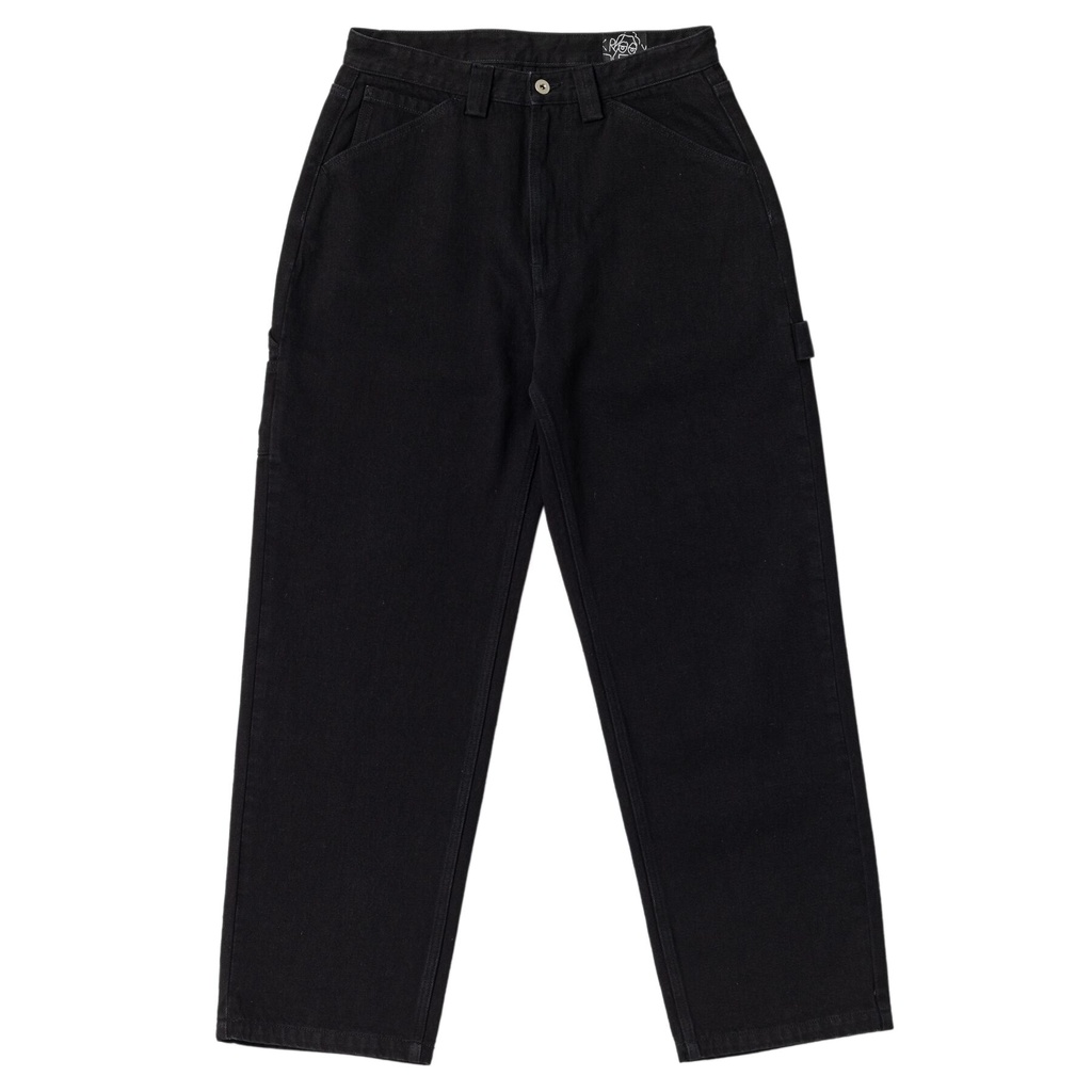 KROOKED KOFFIN CARPENTER BLACK DENIM PANTS 30