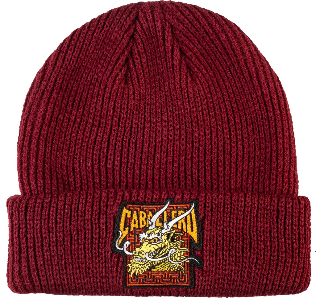 POWELL CAB STREET DRAGON BEANIE FOREST BURGUNDY