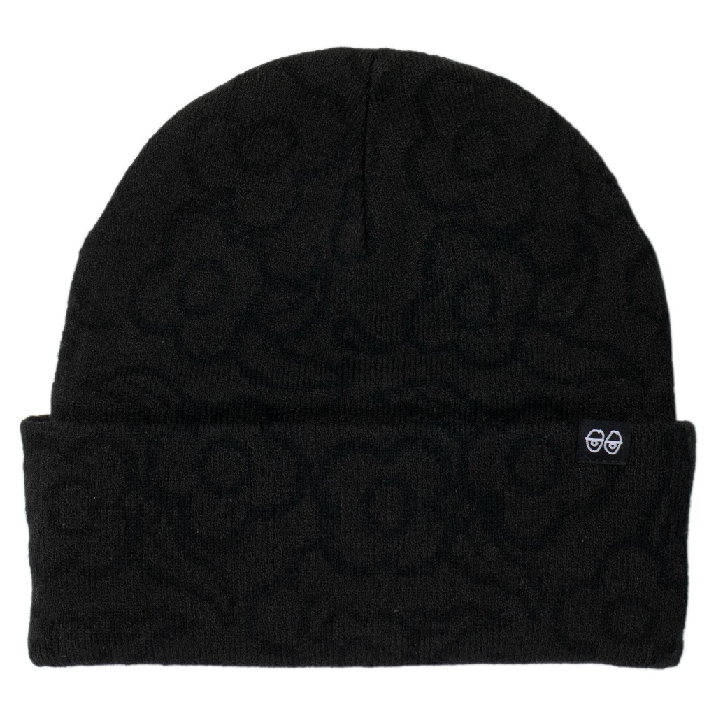 KROOKED FLOWERS EYES BEANIE LIGHT BLACK
