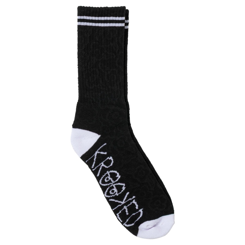 KROOKED MULTI FLOWERS SOCKS BLACK