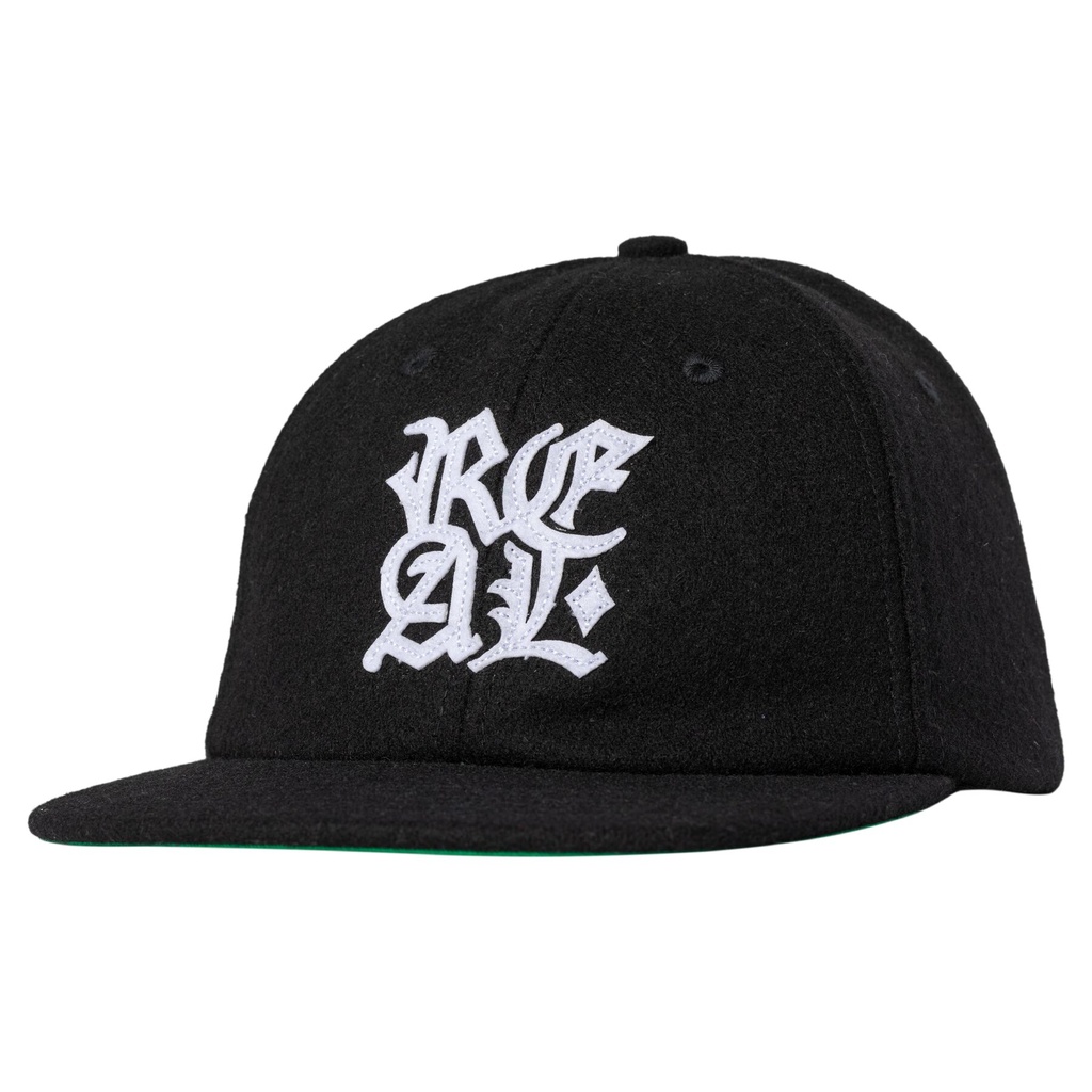 REAL STACKED SNAPBACK HAT BLACK