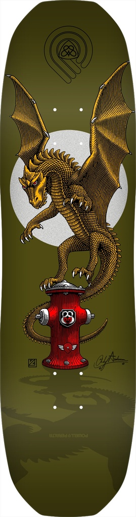 POWELL ANDY ANDERSON HYDRANT GREEN 7-PLY MAPLE SHAPED DECK 8.45 X 31.8