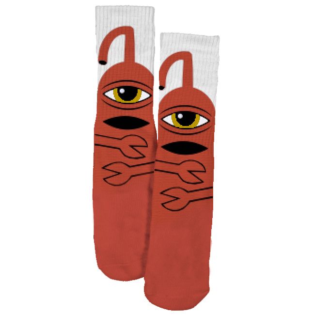 TOY MACHINE SECT HUG SOCKS RUST