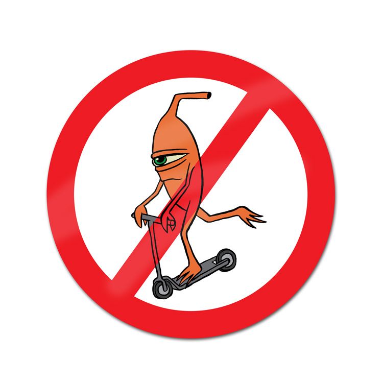 TOY MACHINE NO SCOOTERS STICKER