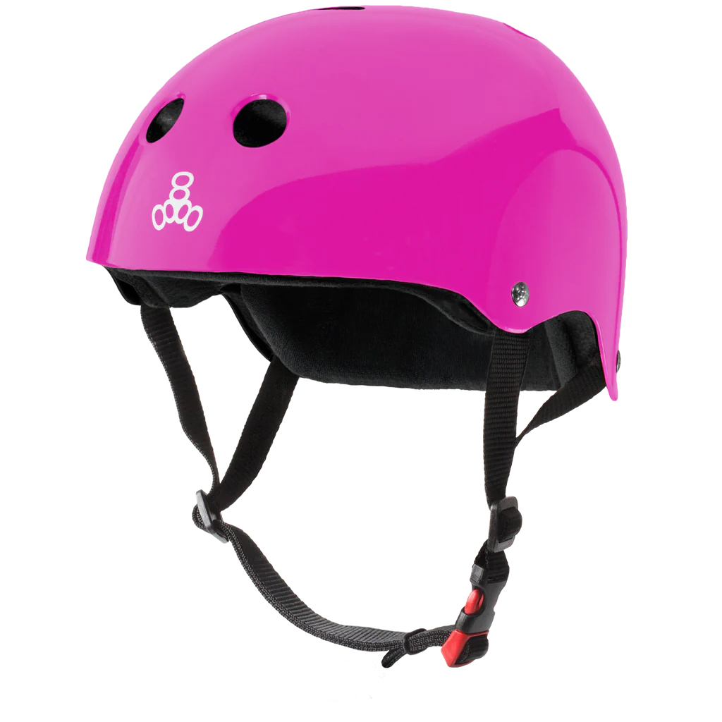 TRIPLE 8 HELMET CERTIFIED SWEATSAVER PINK GLOSSY L/XL