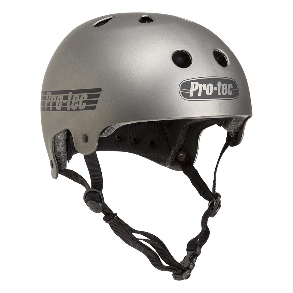 PRO TEC OLD SCHOOL CERTIFIED HELMET MATTE METALLIC GUN METAL S
