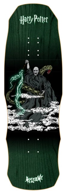 WELCOME X HARRY POTTER VOLDEMORT ON DARK LORD SHAPED DECK 9.75 X 31.50