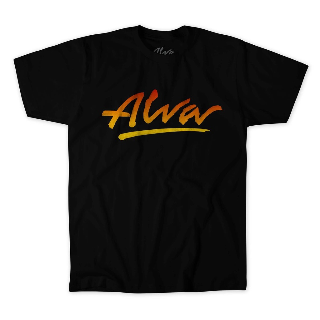 ALVA OG LOGO FLAME FADE BLACK SS L