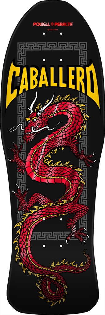POWELL CABALLERO CHINESE DRAGON RED FOIL SHAPED DECK 10.0 X 30.0